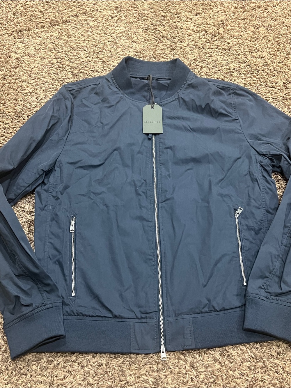 NWT Allsaints Udan bomber lightweight jacket sz L $219